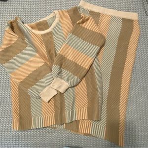 Shein 2 pc set, top and skirt neutral color